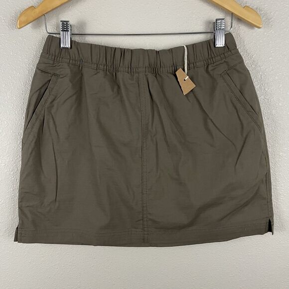 Prana Womens 4 Brown Double Peak Skort Skirt Ripstop UPF - Picture 1 of 5